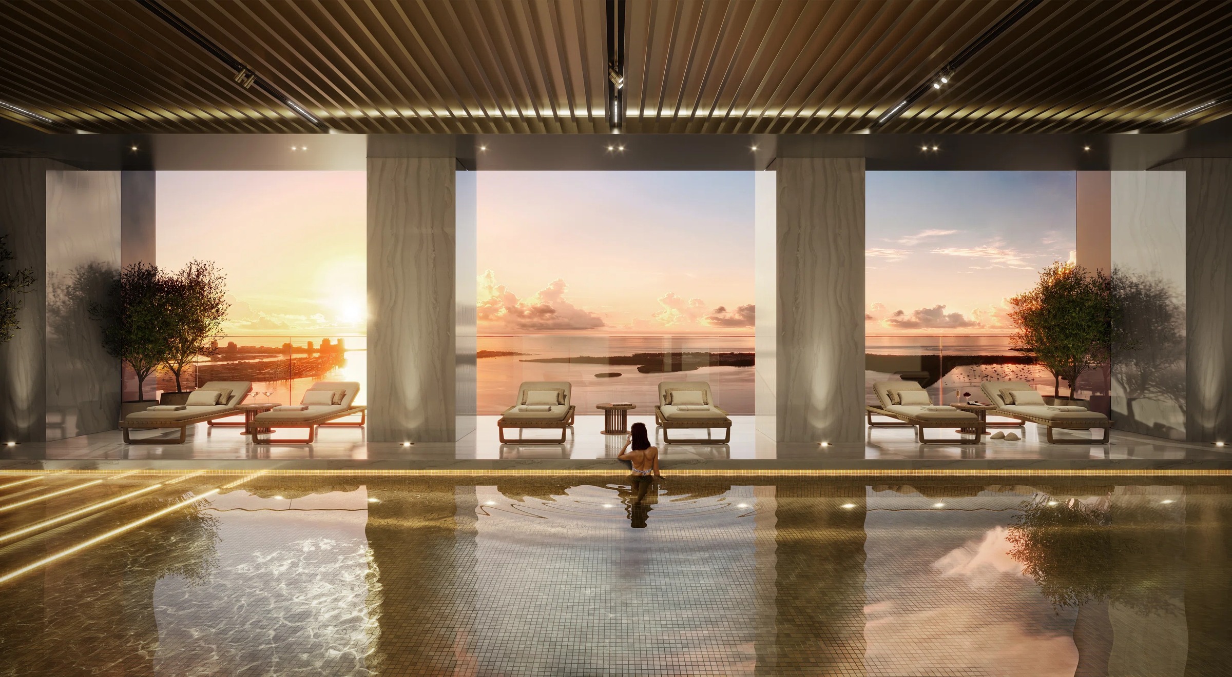 888 Brickell · Dolce&Gabbana — Piscina de residentes