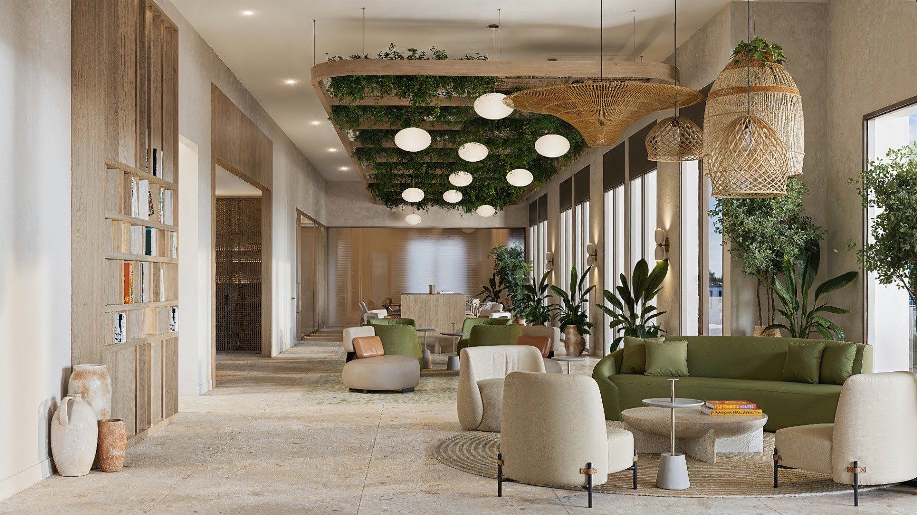 Parkside Brickell — Lounge y coworking